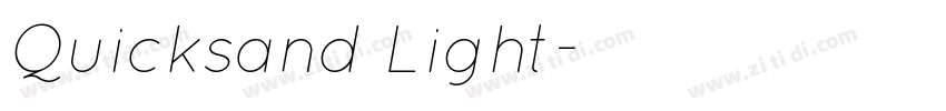 Quicksand Light字体转换 Quicksand Light字体转换